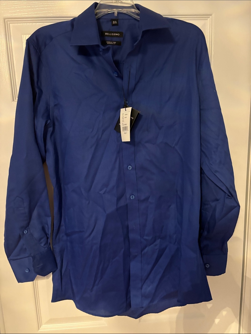 Bellissimo Men's Royal Blue Dress Shirt - Modern Fit